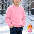 thumbnail image 2 of Boys Girls Fleece Lined Sweatshirt Warm Winter Pullover Top 1-13 Years Kids Casual Long Sleeve Crew Neck Jumper Soft Cozy, 2 of 9