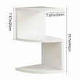 thumbnail image 5 of Corner Shelf Wall Organizer, No-Punch Installation Storage Rack for Bedroom, Living Room, or Kitchen, Compact Bookshelf for Cabinets or Corner Space Organization, Ihhxbz | White, 5 of 8