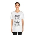 thumbnail image 4 of Silent Night Holly Night Unisex Christmas Classic Jersey Short Sleeve Tee, 4 of 10