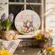 thumbnail image 1 of CaiYueKe Easter Welcome Sign Wooden Door Hanger Spring Home Decor Bunny Wall Art Front Door Decoration Handcrafted Rustic Porch Hanging Ornament Farmhouse Holiday Decor, 1 of 7