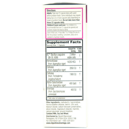 Digestive Advantage-Fast Acting Enzymes + Daily Probiotic - Capsules, 32 ea (Pack of 4)