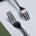 thumbnail image 3 of Black Silverware Set,Stainless Steel Cutlery Modern Tableware Set Include Knife/Fork/Spoon, Mirror Polished Tableware Set for Home, Restaurant & Party, 3 of 7