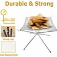 thumbnail image 5 of Large, Portable Outdoor Fire Pit with Foldable Stainless Steel Mesh Table, 5 of 5