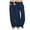 XNG1-Dark Blue, variant on Eiyaclvo 2 Pack Linen Pants for Women Lounge Drawstring Elastic Waisted Palazzo Pants Loose Comfy Wide Leg Pants Casual Summer Beach Trousers with Pockets