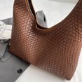 thumbnail image 3 of Bolso de hombro grande para mujer, bolso de mano tejido de PU informal, bolso Hobo, bolso de viaje, 3 of 9