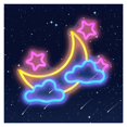 thumbnail image 1 of Panneau Néon Nuage Lune Étoile pour Décoration Murale Alimenté par USB s'Illumine pour Chambre d'Enfants Bar de Fête pour Filles 32X25cm, 1 of 5
