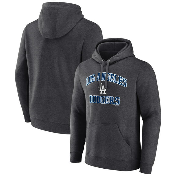 Men's Charcoal Los Angeles Dodgers Heart & Soul Pullover Hoodie