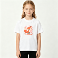 thumbnail image 2 of Oh For Fox Sake Girls Graphic Tee, Cute Cartoon Orange Fox 100% Cotton Kids Short Sleeve T-Shirt, 2 of 5