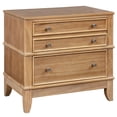 thumbnail image 4 of Hazel 3-Drawer Side Table - Natural Solid Wood Nightstand for Living Room, Hallway, Entryway, 4 of 6