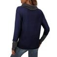 thumbnail image 2 of VSNOW Women Casual Long Sleeve Tops Pile Collar Buttons Blouse Shirt, 2 of 4