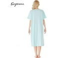 thumbnail image 2 of Chemises de Nuit d'Été pour Femmes, Douce 100 % Coton Confortable Légère à Manches Courtes Nuisette pour Dames, 2 of 5