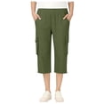 thumbnail image 1 of DXOUPM Girls Pants Summer Casual Loose Straight Trousers with Adjustable Drawstring Hem, 1 of 3