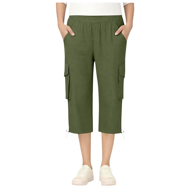 DXOUPM Girls Pants Summer Casual Loose Straight Trousers with Adjustable Drawstring Hem