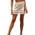 thumbnail image 6 of Womens Crochet Cover Up Skirt Knitted Mini Short Beach Cover Ups Summer Swim Bikini Coverups, 6 of 10