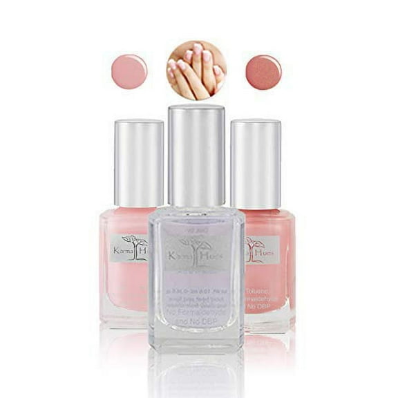 Amazing Nail Polish Lady Glow - Natural Nail Polish Base Coat Set - NonToxic Nail Art | Vegan and Cruelty-Free Nail Paint (Pack of 3)