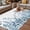 Blue, variant on Purple Spring Floral Outdoor Rug for Patio/Deck/Porch, Non-Slip Large Area Rug 5 x 8 Ft, Watercolor Elegant Pastoral Flowers Indoor Outdoor Rugs Washable Area Rugs, Camping Rug Carpet Runner
