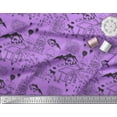 thumbnail image 3 of Soimoi Purple polyester Crepe Fabric Sky & Iceland Nature Printed Craft Fabric by the Yard 52 Inch Wide, 3 of 3