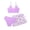 Light Purple, variant on Girls 3 Piece Swimsuits Spaghetti Straps Padded Bikini Set with Ruffle Skirt Bathing Suits Cute Swimwear Size 11-12 Years Yellow