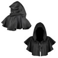 thumbnail image 1 of Halloween Grim Cloak Cosplay Costumes Hooded Poncho For Men Women, 1 of 2