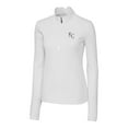 thumbnail image 2 of Women's Cutter & Buck White Kansas City Royals Americana Logo DryTec Traverse Stretch Quarter-Zip Pullover Top, 2 of 3