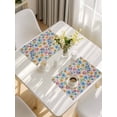 thumbnail image 5 of Watercolor Flowers Placemats Set of 8, Spring Floral Daisy Plants Country Beige Placemats for Dining Table, Place Mats for Kitchen Tabletop, Waterproof Wipeable Dining Table Mats Set, 5 of 9