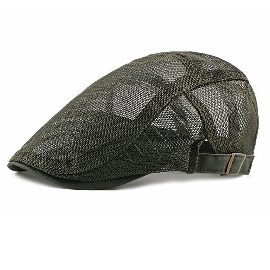 Golf Visors For Men Breathable Mesh Summer Hat Newsboy Beret Ivy Cabbie
