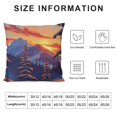 thumbnail image 5 of Orinice Snowy Mountain Pine Trees Sunset Graphic Decorative Cushion Throw Pillow Cover for Home Living Room Bedroom Winter Square 1PC 12x12in, 5 of 5