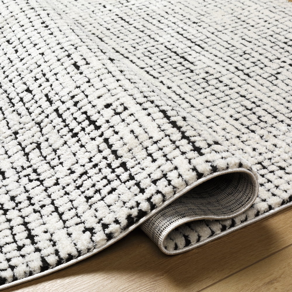 Livabliss Area Rugs for Living Room, 7x9 Freud Modern Ivory Rug, Bedroom Dining Room Home Decor Stain Resistant Carpet (6'7" x 9')