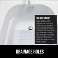 thumbnail image 4 of GORILLA GRIP Patented Bath Tub Shower Mat, Machine Washable Bathtub Floor Liner Mats, Suction Cups and Drain Holes to Keep Tubs Clean, Soft on Feet, Bathroom Essentials, 35x16 Inch, Frosted Clear, 4 of 5