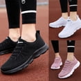 thumbnail image 2 of huanledash Casual Women Lace-up Sports Running Shoes Anti Skid Breathable Mesh Sneakers, 2 of 8