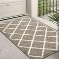 thumbnail image 7 of Buganda Indoor Door Mat, 20"x 32", Non Slip Low-Profile Entrance Rug Front Inside Doormats Dirt Trapper Entry Door Rugs for Entryway, Khaki, 7 of 7