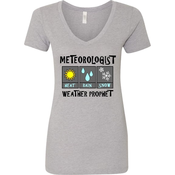 Inktastic Meteorologist Weather Prophet Women's V-Neck T-Shirt