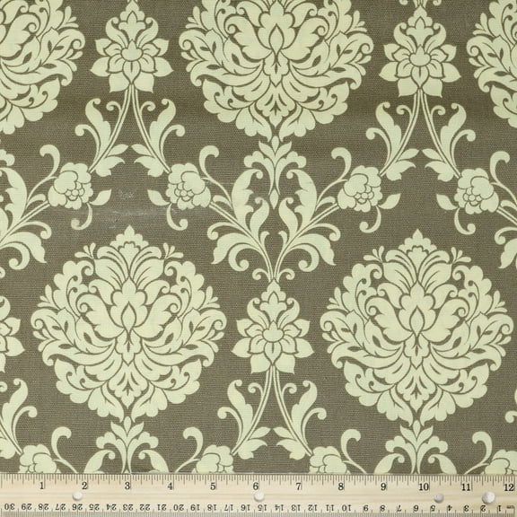 Waverly Inspirations 45" 100% Cotton Damask Sewing & Craft Fabric 8 yd By the Bolt, Cocoa