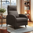 thumbnail image 2 of FunniHomi Recliner Chair Small Recliner Adjustable Reclining Chair Single Sofa with Padded Seat Backrest for Living Room Bedroom, Brown, 2 of 6