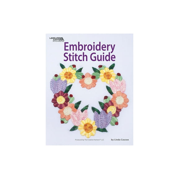 Leisure Arts Embroidery Stitch Guide - Comprehensive Embroidery & Pattern Book with Step-by-Step Designs, Stitches, and Techniques for Beginners & Experts