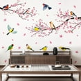 thumbnail image 2 of Farcauo Wall Stickers & Murals Tree Wall Decals Peel and Stick Cherry Blossom Wall Stickers for Bedroom Living Room Bathroom Kitchen Flower Bird Tree Wall Decals Art Decor Boho Wall Stickers, 2 of 7