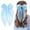 Blue Dot, variant on Blue Hair Bows, 1Pcs Silky Satin Large Hair Bow Ribbon Hair Clips for Women and Girls, Giant Elsa Long Bow Hair Accessories