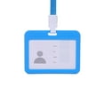 thumbnail image 2 of Business card holders! Card Protector 4 X 3 Inches With Lanyard Transverse Clear PP Plastic Card Holder, 2 of 7