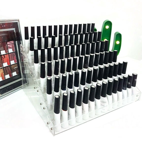 Clear 6-Tier PS Display Shelf 30x32x24cm Tabletop Organizer for Perfume, Cosmetics, Jewelry & Nail Polish