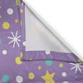 thumbnail image 3 of Kids Girls Curtains 2 Panels Set, Party Themed Graphic Pattern with Snowflakes Stars with Large and Small Dots, Window Drapes for Living Room Bedroom, 55W X 39L Inches, Multicolor, by Ambesonne, 3 of 3