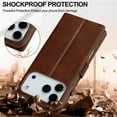 thumbnail image 6 of LC.IMEEKE Leather Case For iPhone 17 Pro,Premium PU Leather Flip Folio Wallet Case with Card Slot Magnetic Closure Shockproof Kickstand Protective Phone Cases Cover For iPhone 17 Pro,Brown, 6 of 10