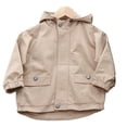 thumbnail image 5 of mgoYE Toddler Boys Windbreaker Casual Outerwear Kids Lightweight Zip Hooded Jacket Baby Cute Coat(Khaki,110), 5 of 7