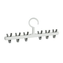 ICERUN Hat Organizer for Baseball Caps Baseball Cap Organizer Hat Rack for Wall 6 Clips Hat Storage for Baseball Caps White Gray