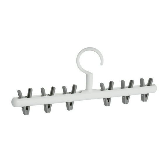 ICERUN Hat Organizer for Baseball Caps Baseball Cap Organizer Hat Rack for Wall 6 Clips Hat Storage for Baseball Caps White Gray