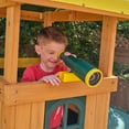 KidKraft Bear Cave Wooden Swing Set / Playset with Tunnel and Rock Wall