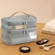 thumbnail image 4 of Neceser de malla de doble capa | Organizador de artículos de tocador de viaje de gran capacidad | Almacenamiento portátil de cosméticos con bolsillos interiores para brochas y artículos de belleza, 4 of 5