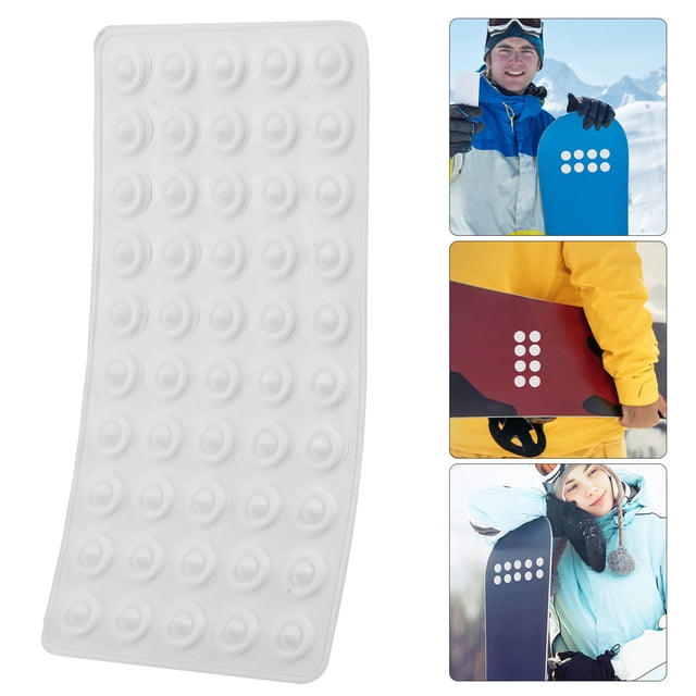 HINTRMENT 50Pcs Snowboard Traction Pad Sticker White Easy Install Nonslip Safety Accessory