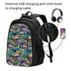 thumbnail image 2 of Disketp Colorful Carp Streamer Mochila de Viaje Estampada para Laptop con Puerto de Carga USB, Mochila Impermeable para Computadora – Regalo para Hombres y Mujeres, 2 of 7