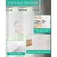 thumbnail image 4 of No Hook Shower Curtain with Snap in Liner, Sage Green Floral Plants Pattern Hotel Shower Curtains for Bathroom, Washable Shower Curtain Liner Set with Mesh Top Window, 60"x72", 4 of 6