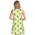 thumbnail image 2 of Bixox Avocado With Leaf And Flower Print Women's Sleeveless A-Line Dress with Pockets, Casual Knee-Length Tank Dress for Summer-3X-Large, 2 of 7